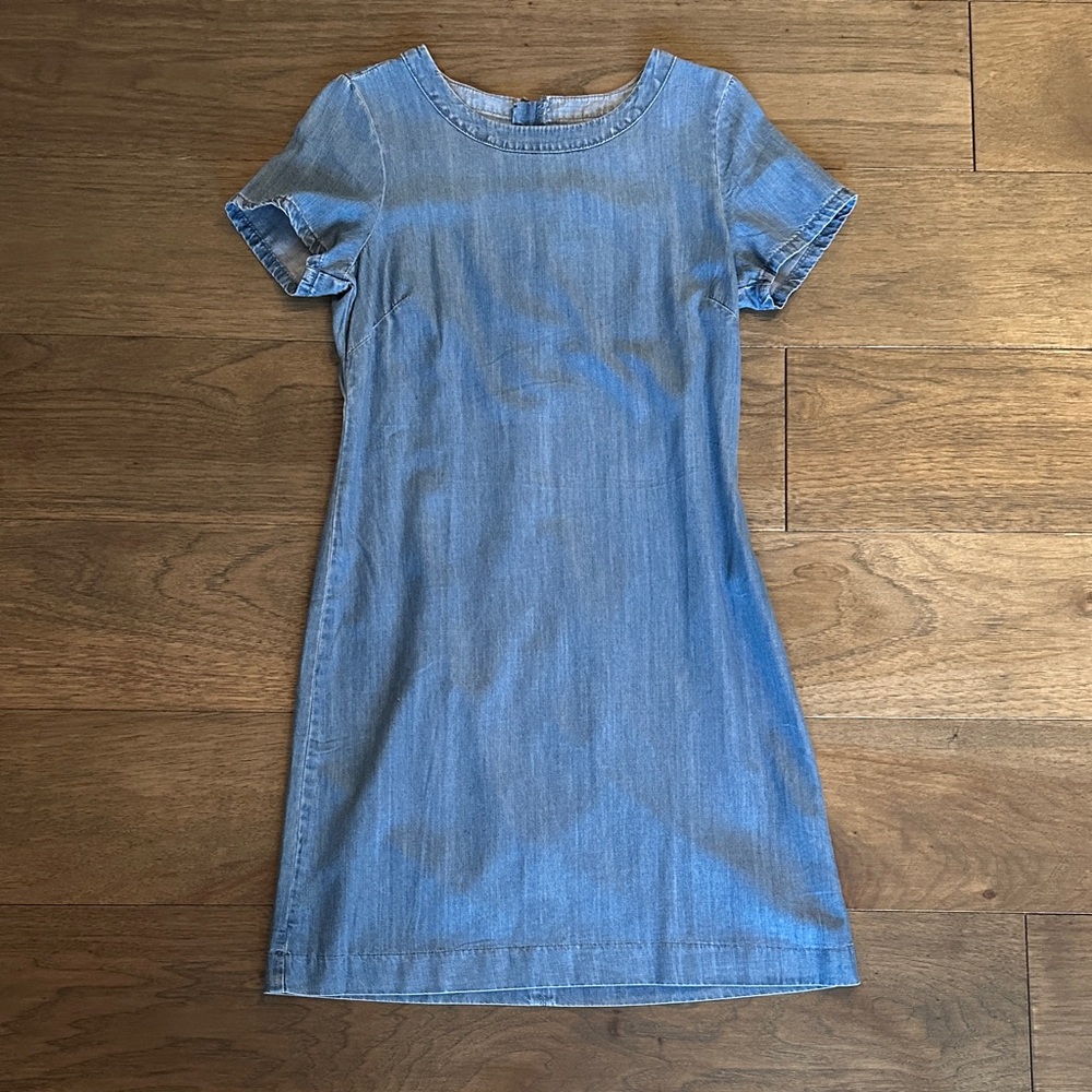 Banana Republic Chambray Shift Dress, Light Blue Denim T-Shirt Dress